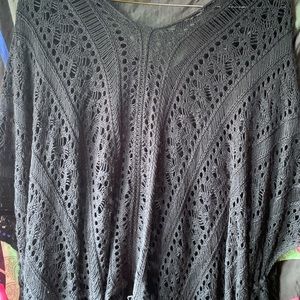 Black knitted overall